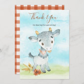 Aquarellziegenfarm Dankeskarte (Vorne/Hinten)