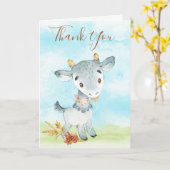 Aquarellziegenfarm Karte (Gelbe Blume)