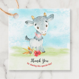 Aquarellziegenfarm Vielen Dank Geschenkanhänger