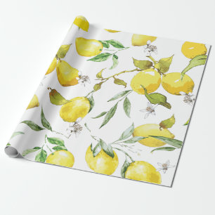 Aquarellzitrone III Geschenkpapier