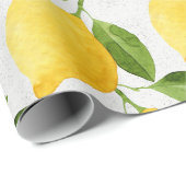 Aquarellzitronenmuster Geschenkpapier (Rolleneckpunkt)