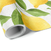 Aquarellzitronenmuster Geschenkpapier (Rolleneckpunkt)