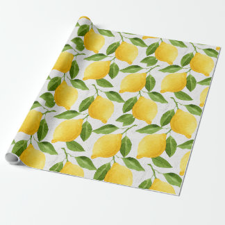 Aquarellzitronenmuster Geschenkpapier