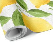 Aquarellzitronenmuster Geschenkpapier (Rolleneckpunkt)