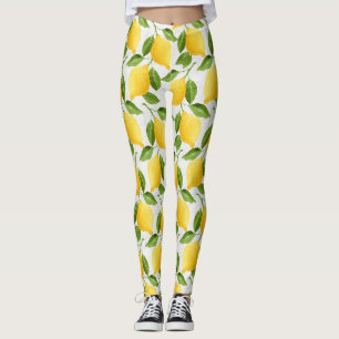 Aquarellzitronenmuster Leggings