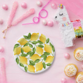 Aquarellzitronenmuster Pappteller (Party)