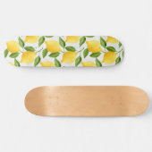 Aquarellzitronenmuster Skateboard (Horizontal)