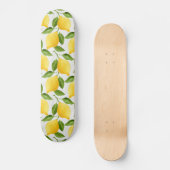 Aquarellzitronenmuster Skateboard (Vorderseite)