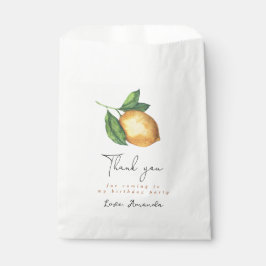 AquarellZitrusfrüchte 1. Geburtstag vielen Dank Geschenktütchen