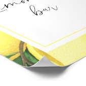 AquarellZitrusfrüchte - modern - Limonade Bar Poster (Ecke)