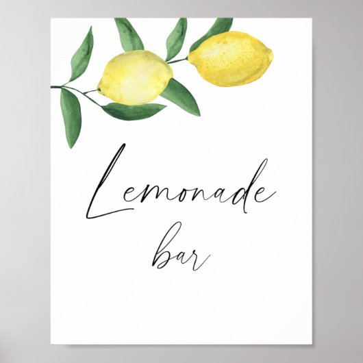 AquarellZitrusfrüchte - modern - Limonade Bar Poster (Vorne)