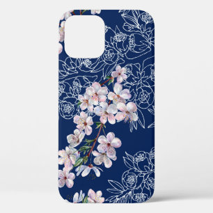 Aquarellzweig Blumen Kirsche mit Zweig Graph Case-Mate iPhone Hülle