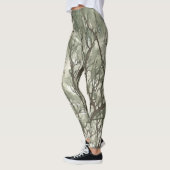 Aquarellzweige Grüner Camouflage Leggings (Links)