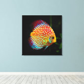 Aquarienfisch-Leinwand Leinwanddruck (Insitu (Holzboden))