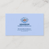 Aquarieninstallation und -wartung - Fischschüssel  Visitenkarte (Vorderseite)