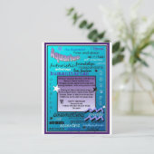 AQUARIIUS BIRTHDAY POSTKARTE (Stehend Vorderseite)
