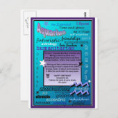 AQUARIIUS BIRTHDAY POSTKARTE (Vorne/Hinten)