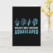 Aquarist World's Most Aquascaper Retro Aquarium Karte (Gelbe Blume)