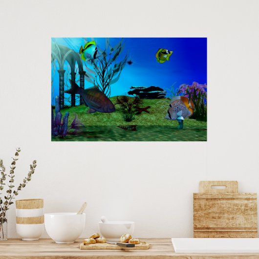 Aquarium3D Poster (Küche)