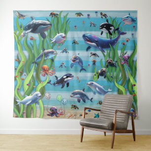 Aquarium 3 Party Hintergrund Wandteppiche