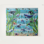 Aquarium 3 Party Hintergrund Wandteppiche (Vorderseite (Horizontal))