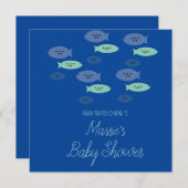 Aquarium Aquarium Blue Baby Dusche Danke (Vorne/Hinten)