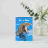 Aquarium Business Card mit Dolphin Visitenkarte (Stehend Vorderseite)