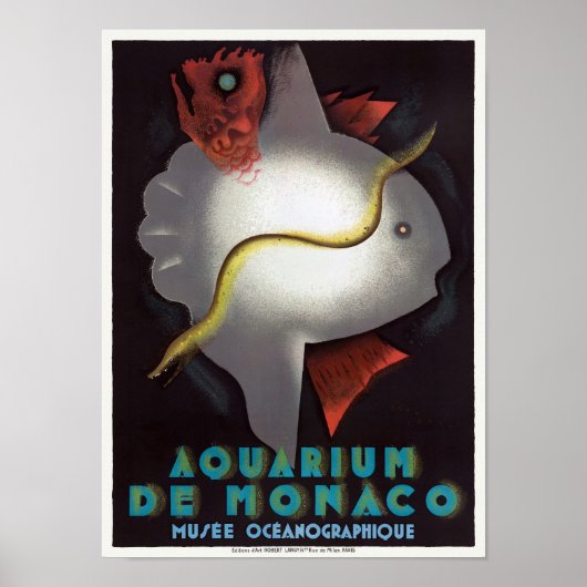 Aquarium de Monaco Vintage Poster 1926 (Vorne)