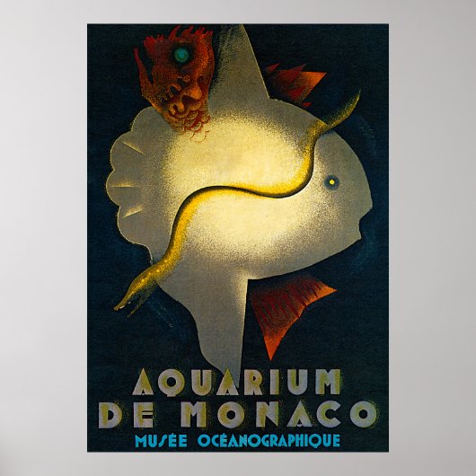 Aquarium de Monaco Werbeplakat Poster (Vorne)