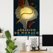 Aquarium de Monaco Werbeplakat Poster (Heimbüro)
