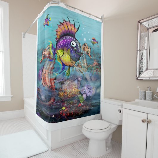 Aquarium Duschvorhang (Beispiel)