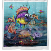 Aquarium Duschvorhang (Vorderseite)