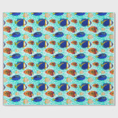 Aquarium Eigentümer Tropical Reef Fisch auf Korall Geschenkpapier (Flach)