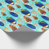 Aquarium Eigentümer Tropical Reef Fisch auf Korall Geschenkpapier (Ecke)