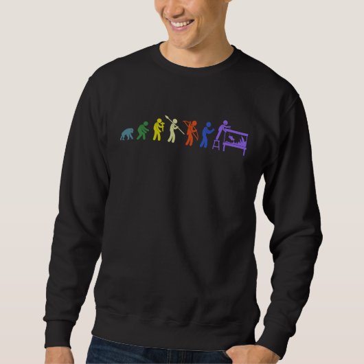 Aquarium Evolution Fischhalter Fischhaltung Aquasc Sweatshirt (Vorderseite)