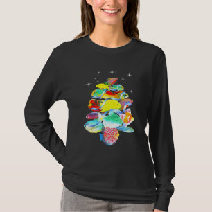 Aquarium Fisch Christbaum Cichlids Gouramis Flo T-Shirt
