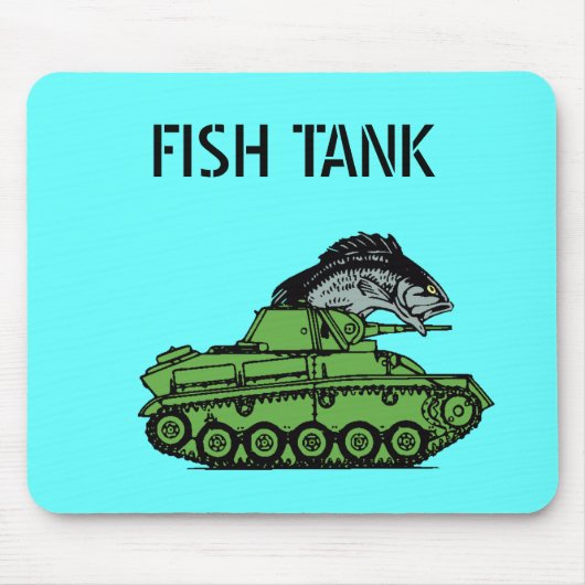Aquarium - Fisch, der einen Armeebehälter fährt Mousepad (Vorne)