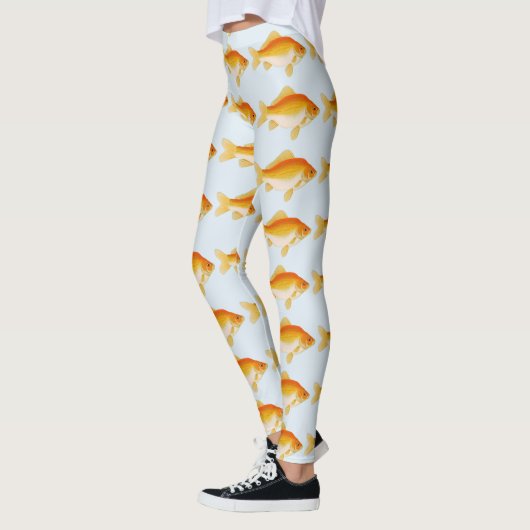 Aquarium-Fische - Goldfisch Orange-Mandarine-Gelb Leggings (Links)