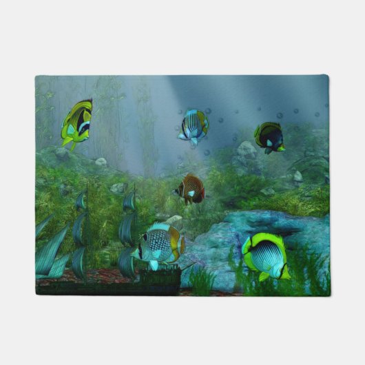 Aquarium Fischen Fußmatte (Vorderseite)