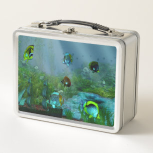 Aquarium Fischen Metall Lunch Box