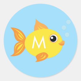 Aquarium Fish Cute Kid Name Enumhülle Seal Sticker