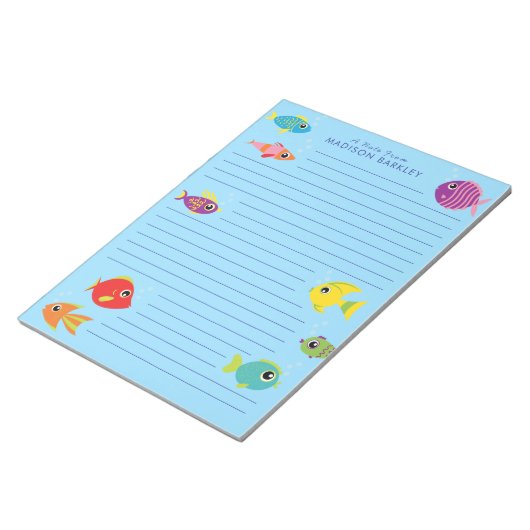 Aquarium Fish Niedlich Kid's Stationary Notepad Notizblock (angewinkelt)
