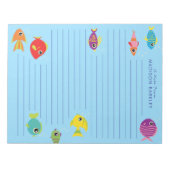 Aquarium Fish Niedlich Kid's Stationary Notepad Notizblock (Vorderseite)