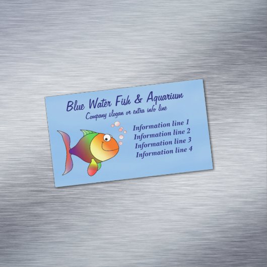 Aquarium-Geschäft Magnetische Visitenkarte (Beispiel)