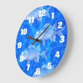 Aquarium Große Wanduhr (Winkel)