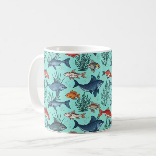 Aquarium Kaffeetasse (Vorderseite Links)