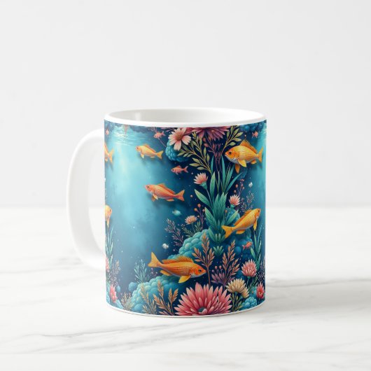 Aquarium Kaffeetasse (Vorderseite Links)