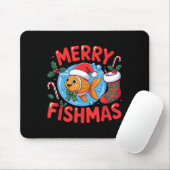 Aquarium Lover Trocal Fiank Christmas Merry Fishma Mousepad (Mit Mouse)