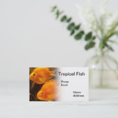 Aquarium mit schönen tropischen orange Farbfischen Visitenkarte (Stehend Vorderseite)