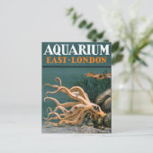 Aquarium Octopus Vintage Poster restauriert Postkarte (Stehend Vorderseite)